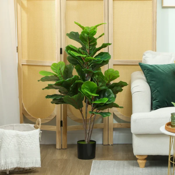 Kunstmatige vioolvijgenboom 110cm kunstplant, plastic kunstmatige planten in pot, decoratie cadeau 9