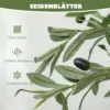 Kunstplant, kunstmatige olijfboom, 150 cm, 720 bladeren, 40 olijven, stabiele bloempot, decoratieplant, groen 6