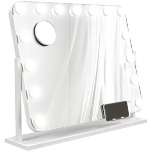 Led make upspiegel, 3 lichtmodi, dimbaar, aanraakbediening, usb, 62,5 x 49,5cm, wit 1