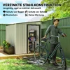 Metalen gereedschapshuis 2,81m² 154x206,5x181 cm gereedschapsschuur met lessenaarsdak fundament 5
