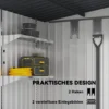 Metalen gereedschapshuis 2,81m² 154x206,5x181 cm gereedschapsschuur met lessenaarsdak fundament 6