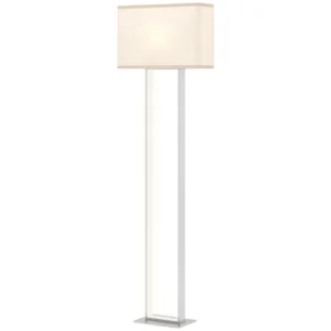 Moderne staande lamp, 3 modi, voetschakelaar, verstelbare helderheid, linnenlook, wit 1