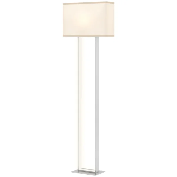 Moderne staande lamp, 3 modi, voetschakelaar, verstelbare helderheid, linnenlook, wit 1