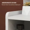Nachtkastje met 2 lades, open opbergruimte, 40x30x60 cm, wit 5