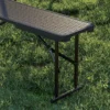 Picknicktafel en banken, 3 delig set, opvouwbaar, kunststof, metaal, zwart 10
