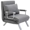 Relaxstoel ligstoel stoel, ligfunctie, logeerbed, 65 cm x 69 cm x 80 cm, grijs 1