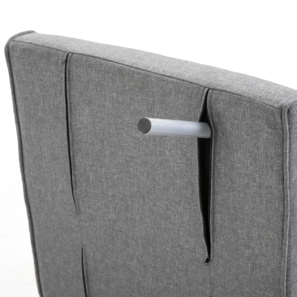Relaxstoel ligstoel stoel, ligfunctie, logeerbed, 65 cm x 69 cm x 80 cm, grijs 10