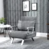 Relaxstoel ligstoel stoel, ligfunctie, logeerbed, 65 cm x 69 cm x 80 cm, grijs 2