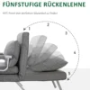 Relaxstoel ligstoel stoel, ligfunctie, logeerbed, 65 cm x 69 cm x 80 cm, grijs 5