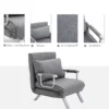 Relaxstoel ligstoel stoel, ligfunctie, logeerbed, 65 cm x 69 cm x 80 cm, grijs 7