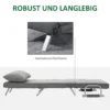 Relaxstoel ligstoel stoel, ligfunctie, logeerbed, 65 cm x 69 cm x 80 cm, grijs 8