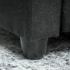 Relaxstoel, verstelbaar 135°, uitschuifbare voetensteun, gevoerde rugleuningen, linnen polyester, zwart 10