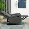 Relaxstoel, verstelbare ligstoel met aanpasbare beensteun, moderne woonkamerstoel met stoffen bekleding, grijs 10