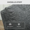 Relaxstoel, verstelbare ligstoel met aanpasbare beensteun, moderne woonkamerstoel met stoffen bekleding, grijs 6