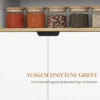 Rolwagen voor de keuken met opbergruimte, kast, verstelbare planken, voor keuken, woonkamer, eetkamer, wit 8