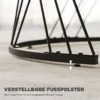 Salontafels in set van 2, marmerlook, spaanplaat, metaal, ronde koffietafels voor woonkamer, stapelbaar, wit 7