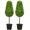 Set van 2 kunstmatige buxus 90cm kunstplant in traanvorm, plastic kunstmatige planten in pot moderne decoratie 1
