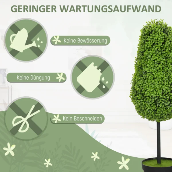 Set van 2 kunstmatige buxus 90cm kunstplant in traanvorm, plastic kunstmatige planten in pot moderne decoratie 7
