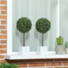 Set van 2 kunstmatige buxusvormige ballen 45cm kunstplant, plastic kunstmatige planten in pot 2