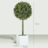 Set van 2 kunstmatige buxusvormige ballen 45cm kunstplant, plastic kunstmatige planten in pot 4