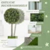 Set van 2 kunstmatige buxusvormige ballen 45cm kunstplant, plastic kunstmatige planten in pot 5