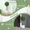 Set van 2 kunstmatige buxusvormige ballen 45cm kunstplant, plastic kunstmatige planten in pot 6