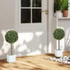Set van 2 kunstmatige buxusvormige ballen 45cm kunstplant, plastic kunstmatige planten in pot 8