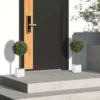 Set van 2 kunstmatige buxusvormige ballen 45cm kunstplant, plastic kunstmatige planten in pot 9