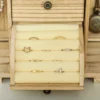 Sieradendoos, juwelendoos, 4 laags indeling, geïntegreerde spiegel, hout, bruin 10