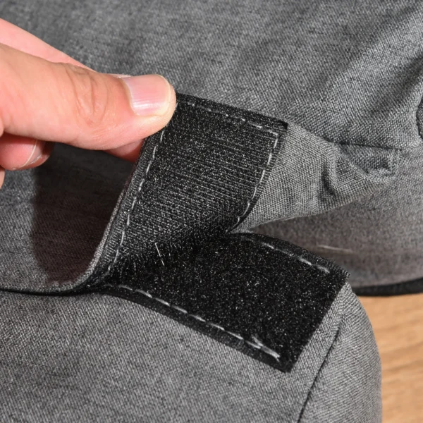 Slaapstoel, gestoffeerde stoel met bedfunctie, 5 voudig verstelbaar, donkergrijs 10