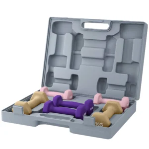 Sportnow halterset, 6 delige set halters met gewichten, korte halterset van staal, 1kg, 1,5kg, 2kg 1