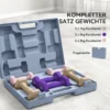 Sportnow halterset, 6 delige set halters met gewichten, korte halterset van staal, 1kg, 2kg, 3kg 5