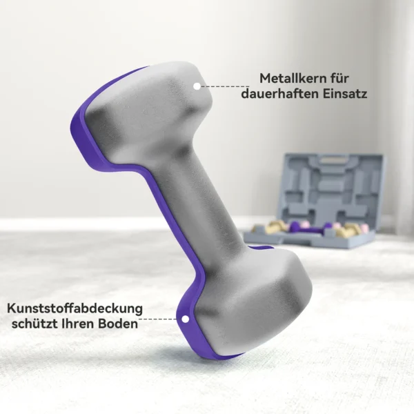 Sportnow halterset, 6 delige set halters met gewichten, korte halterset van staal, 1kg, 2kg, 3kg 7