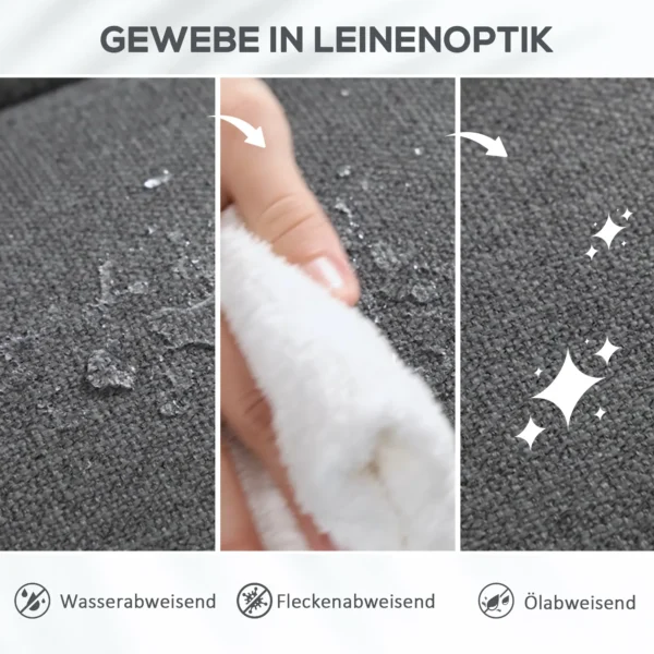 Sta op stoel, elektrische ligstoel met massagefunctie, gestoffeerde stoel met sta op functie, metaal, stof, grijs 10