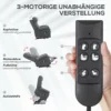 Sta op stoel, elektrische ligstoel met massagefunctie, gestoffeerde stoel met sta op functie, metaal, stof, grijs 5