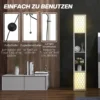 Staande lamp in modern design, 2 planken, trekkoordschakelaar, 26 cm x 26 cm x 156 cm, zwart + wit 7