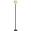 Staande lamp met maanvormige kap, voetschakelaar, 3 kleurtemperaturen, metaal, zwart 1