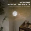 Staande lamp met maanvormige kap, voetschakelaar, 3 kleurtemperaturen, metaal, zwart 5