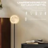 Staande lamp met maanvormige kap, voetschakelaar, 3 kleurtemperaturen, metaal, zwart 7
