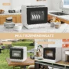 Tafelvaatwasser, mini vaatwasser met 6 liter tank, 5 programma's, led display, droogfunctie, wit 10