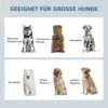 Verhoogde voederstation voor grote honden, 2 roestvrijstalen kommen, opbergruimte, 35,5x60x30 cm, grijs 8