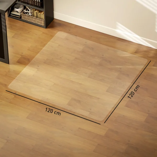 Vloerbeschermingsmat, antislip, 1,5 mm dik, 120x120cm, transparant 4