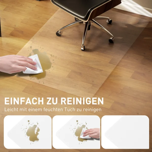 Vloerbeschermingsmat, antislip, 1,5mm dik, 100 x 150 cm, transparant 5
