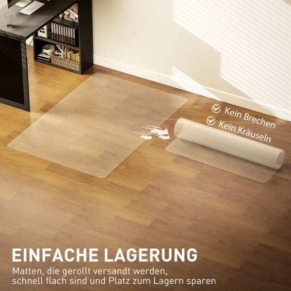 Vloerbeschermingsmat, antislip, 1,5mm dik, 100 x 150 cm, transparant 6