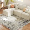 Woonkamertapijt, polyester, modern artistiek patroon, wasbaar, grijs 1