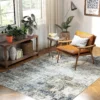 Woonkamertapijt, polyester, modern artistiek patroon, wasbaar, grijs 9
