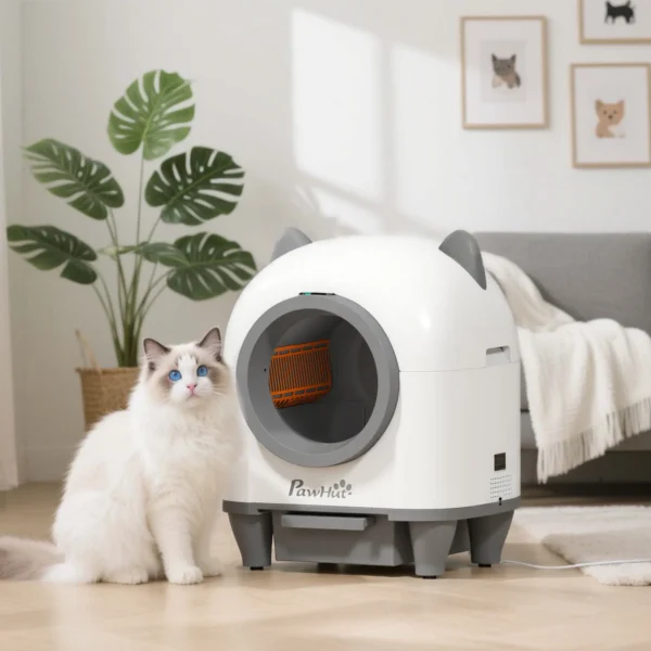 Zelfreinigende kattenbak met app besturing 80 l geurbestrijding voor meerdere katten 2