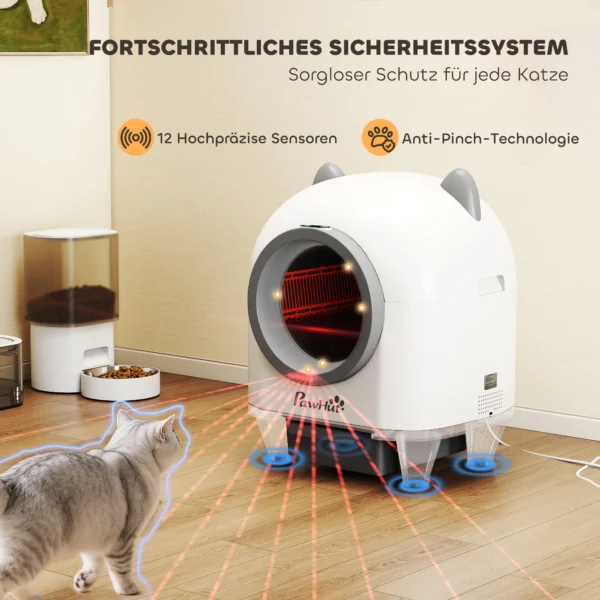 Zelfreinigende kattenbak met app besturing 80 l geurbestrijding voor meerdere katten 5