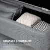 Zitbank, zitkist, gestoffeerde bank, linnenlook, tot 150kg, 101x38,5x44,5 cm, grijs 5
