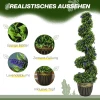 2 delig kunstplanten set, spiraalontwerp, cementbasis, groen 5